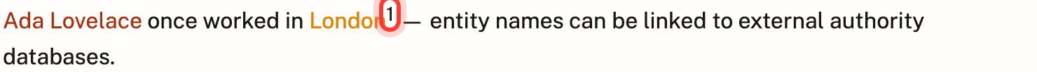 A footnote anchor marker in the text