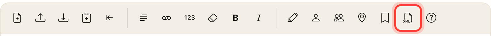 The Show/Hide Code button in the toolbar